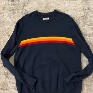 Fair Harbor Red and Orange Crewneck Sweater